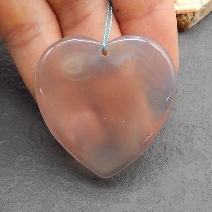 Natural Agate Pendant Bead 45*45*6mm, 22.2g