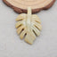 Natural Amazonite Carved Leaf Pendant Bead 36*24*6mm, 5.7g