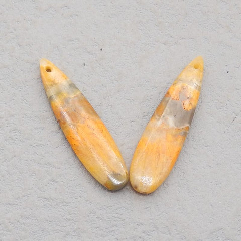 Natural BumbleBee Jasper Earring Beads 39*9*4mm, 4.7g