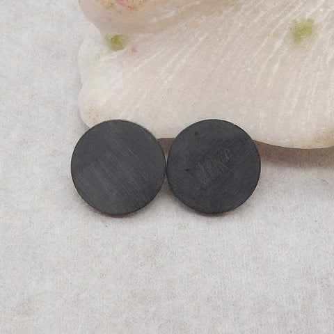 Intarsia of Obsidian, Red River, Tiger's Eye And Others Gemstone Cabochon Paire, 18x2mm, 2.4g