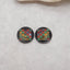 Intarsia of Obsidian, Red River, Tiger's Eye And Others Gemstone Cabochon Paire, 18x2mm, 2.4g