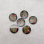 Intarsia of Obsidian, Red River, Tiger's Eye And Others Gemstone Cabochon Paire, 18x2mm, 2.4g