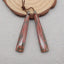 Paire de boucles d'oreilles Natural Red Creek Jasper, pierre pour la fabrication de boucles d'oreilles, 42x11x5mm, 7.3g