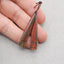 Paire de boucles d'oreilles Natural Red Creek Jasper, pierre pour la fabrication de boucles d'oreilles, 42x11x5mm, 7.3g