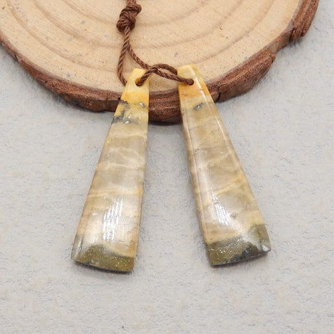 Natural Bumblebee Jasper Earring Beads 35*10*4mm, 4.0g