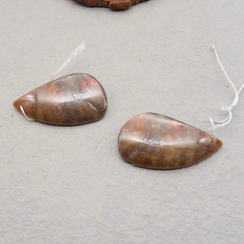 Natural Ammonite Fossil Earring Beads 32x13x5mm, 6.7g