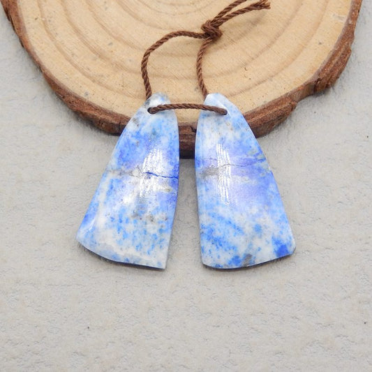 Natural Lapis Lazuli  Earring Beads 29*15*4mm, 5.6g