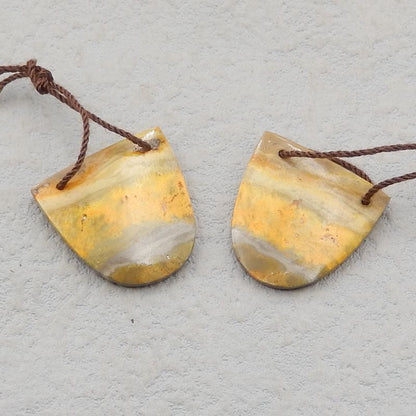 Natural BumbleBee Jasper Earring Beads 22x22x4mm, 7.8g