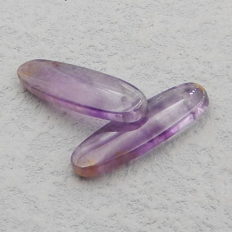 Natural Amethyst Earring Beads 30*8*4mm, 3.8g