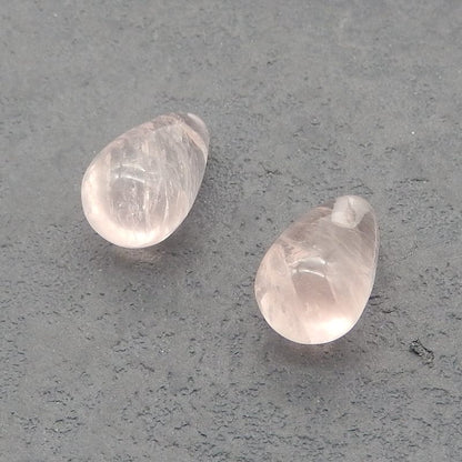 Natural Rose Quartz Earring Beads 15*9*9mm, 3.2g