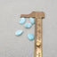 5 PCS Natural Larimar Cabochons 12x8x3mm, 10x7x3mm, 12.4g