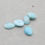 5 PCS Natural Larimar Cabochons 12x8x3mm, 10x7x3mm, 12.4g