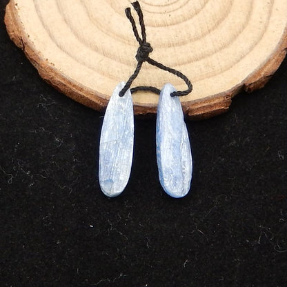 Natural Blue Kyanite Earring Beads 23x8x3mm, 3.2g