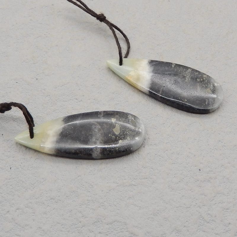 Natural Amazonite Earring Beads 40*16*4mm, 8.5g