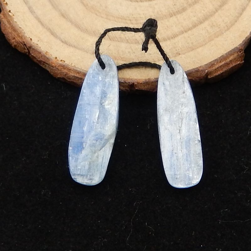 Natural Blue Kyanite Earring Beads 30x7x2mm, 2.8g