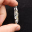 Natural Ocean Jasper Carved Leaf Pendant with 925 Sterling Silver 46*30*8mm, 8.8g