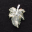 Natural Ocean Jasper Carved Leaf Pendant with 925 Sterling Silver 46*30*8mm, 8.8g