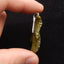 Natural Ocean Jasper Carved Leaf Pendant with 925 Sterling Silver 46*30*8mm, 8.8g