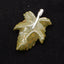 Natural Ocean Jasper Carved Leaf Pendant with 925 Sterling Silver 46*30*8mm, 8.8g