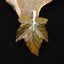 Natural Ocean Jasper Carved Leaf Pendant with 925 Sterling Silver 46*30*8mm, 8.8g