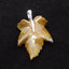 Natural Ocean Jasper Carved Leaf Pendant with 925 Sterling Silver 46*30*8mm, 8.8g