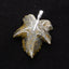 Natural Ocean Jasper Carved Leaf Pendant with 925 Sterling Silver 46*30*8mm, 8.8g