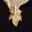 Natural Ocean Jasper Carved Leaf Pendant with 925 Sterling Silver 43*29*8mm, 8.9g