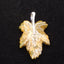 Natural Ocean Jasper Carved Leaf Pendant with 925 Sterling Silver 43*29*8mm, 8.9g