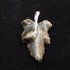 Natural Ocean Jasper Carved Leaf Pendant with 925 Sterling Silver 46*30*8mm, 8.8g