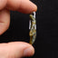 Natural Ocean Jasper Carved Leaf Pendant with 925 Sterling Silver 46*30*8mm, 8.8g