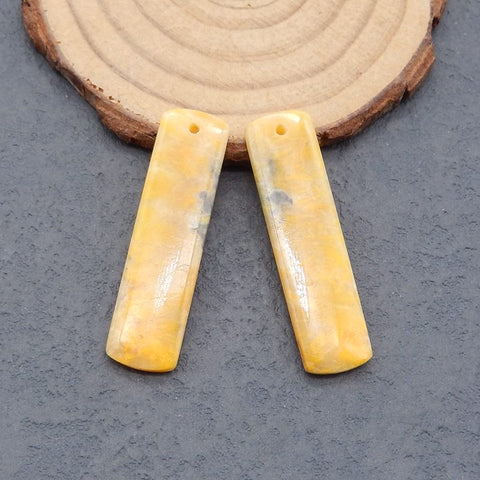 Natural Bumblebee Jasper Earring Beads 38*10*3mm, 6.1g