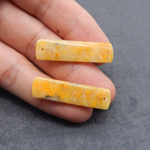 Natural Bumblebee Jasper Earring Beads 38*10*3mm, 6.1g