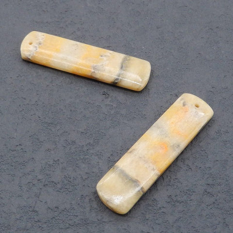 Natural Bumblebee Jasper Earring Beads 38*10*3mm, 6.1g
