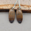 Natural Iron Tiger's Eye Earring Beads 26*10*4mm, 3.6g