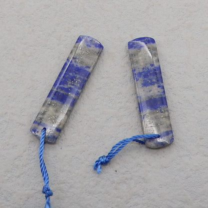 Natural Lapis Lazuli  Earring Beads 36X11X4mm, 8.9g