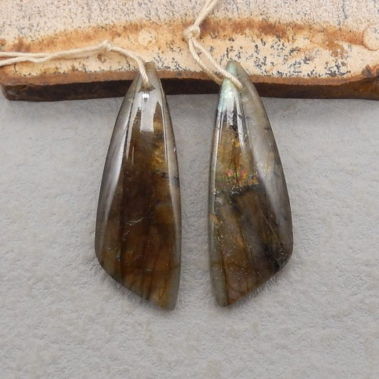 Natural Labradorite Earring Beads 41*14*6mm, 9.4g