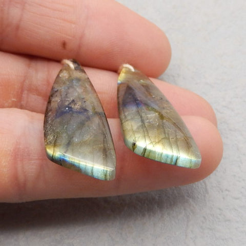 Natural Labradorite Earring Beads 41*14*6mm, 9.4g