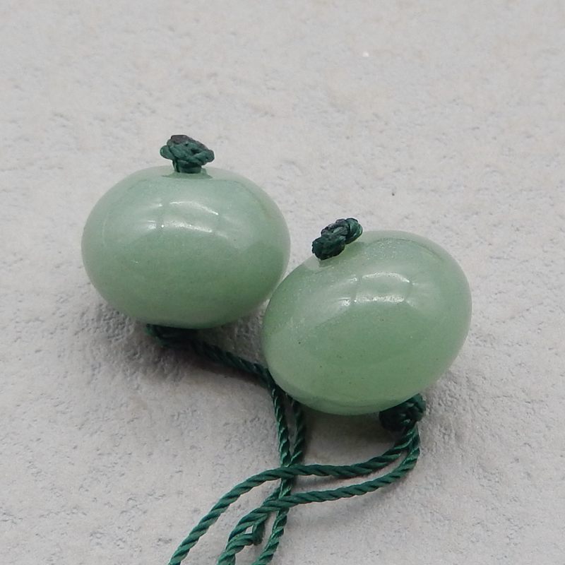 Natural Green Aventurine Earring Beads 16*16*2mm, 8.8g