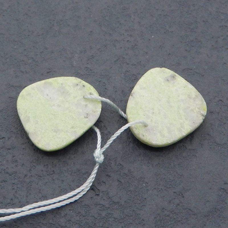天然蛇形耳环一对，用于制作耳环的石头，15x21x4mm，4.0g
