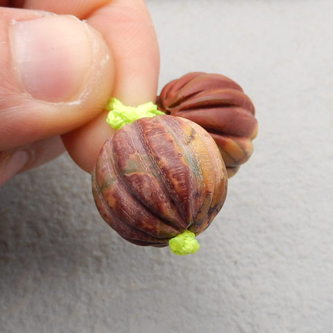 Natural Red Creek Earring Beads 16*20*10mm, 8.3g