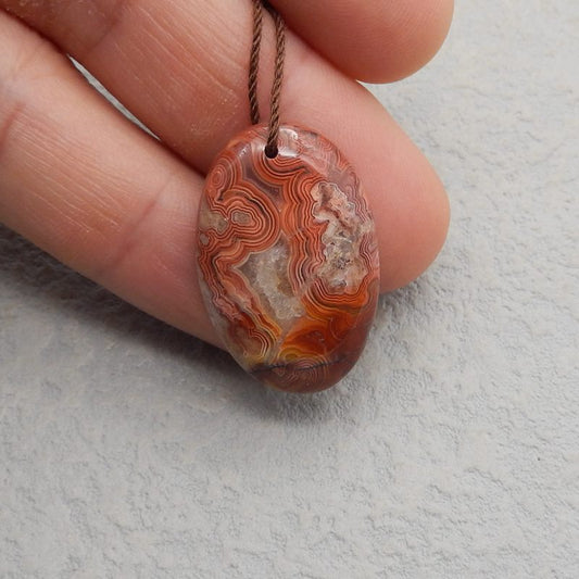 Natural Crazy Lace Agate Pendant Bead 30*19*6mm, 5.1g