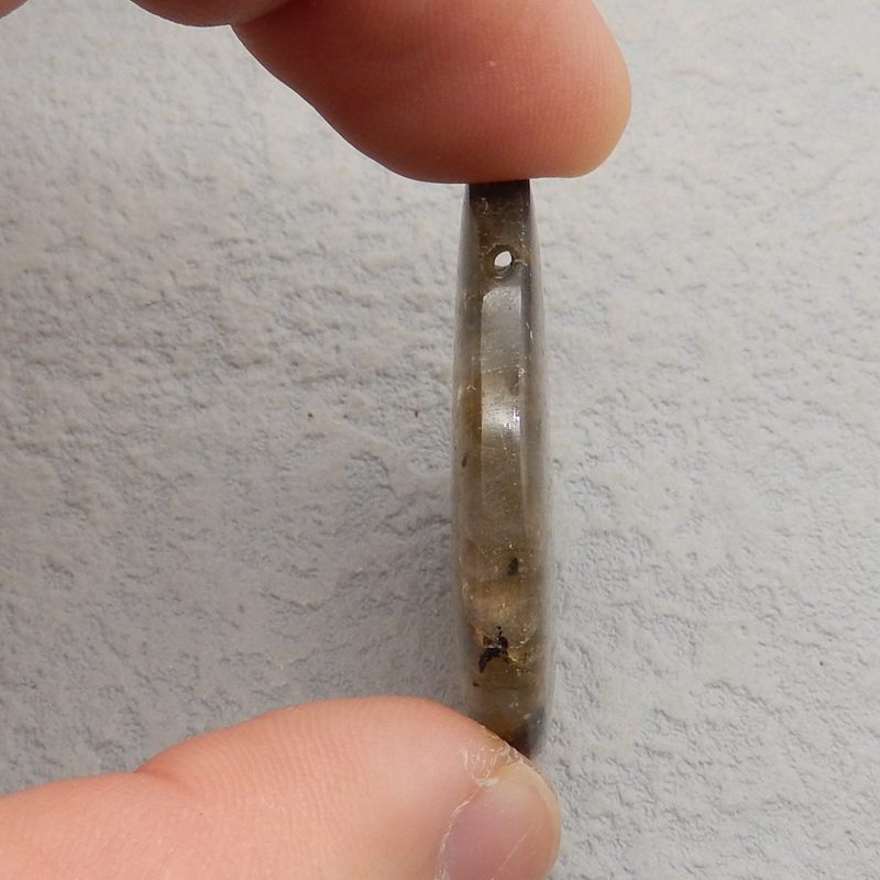 Natural Labradorite Pendant Bead 40*30*7mm, 13.3g