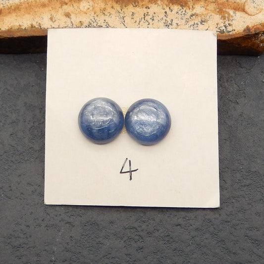 Natural Blue Kyanite Cabochons Paired 10*10*4mm, 2.3g