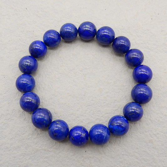 1 Strand Natural Lapis Lazuli Beads for Bracelet 11-12mm, 18cm length, 39.4g