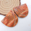 Natural Red River Jasper Earring Beads 30x35x3mm, 17g