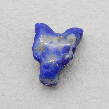 Natural Lapis Lazuli Carved wolf head Pendant Bead 23*16*9mm, 4.2g