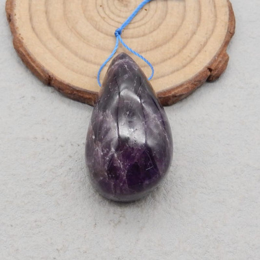 Natural Amethyst Pendant Bead 37*22*18mm, 22.6g