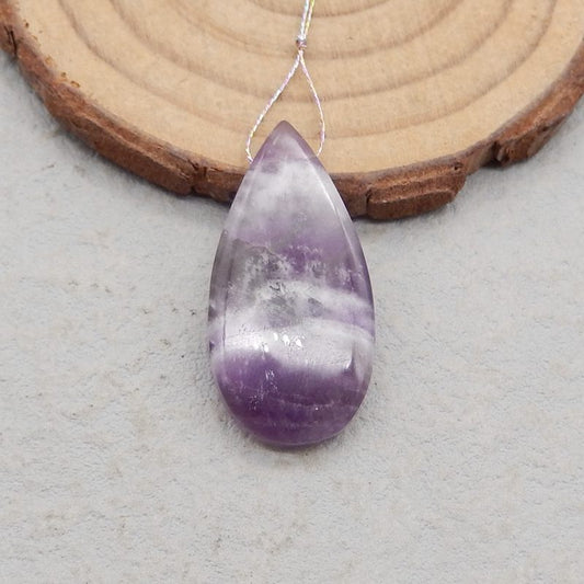 Natural Amethyst Pendant Bead 31*15*5mm, 3.7g