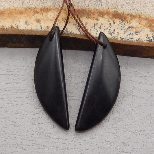 Natural Obsidian Earring Beads 31*11*4mm, 3.7g - Gomggsale
