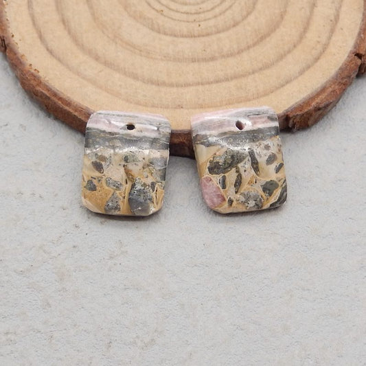 Natural Argentina Rhodochrosite Earring Beads 16*13*5mm, 4.4g